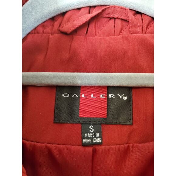 Gallery Crimson Quilted Full Zip Mid-Length Puffy Jacket Coat, Size Small/Medium - Picture 2 of 12